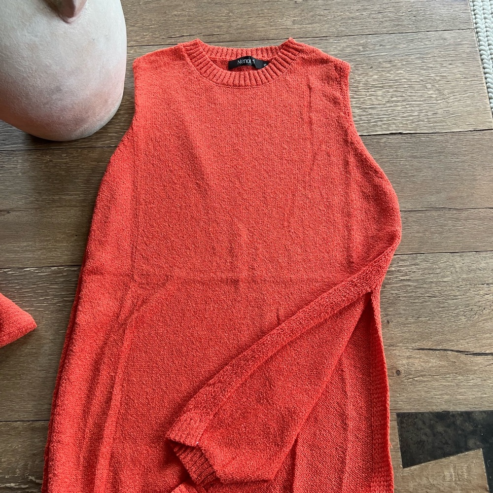 Women's Tangerine Knit 2pc Shorts set - Lightweight Summer Staple - Picture 6 of 14